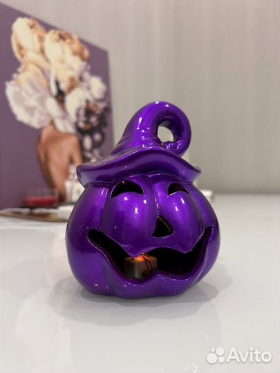 Хеллоуин тыква фонарик и подсвечник
