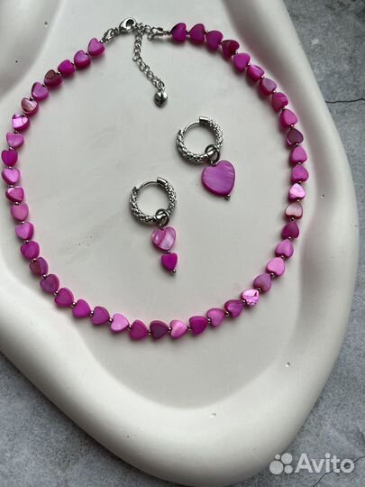 Серьги с натуральным перламутром