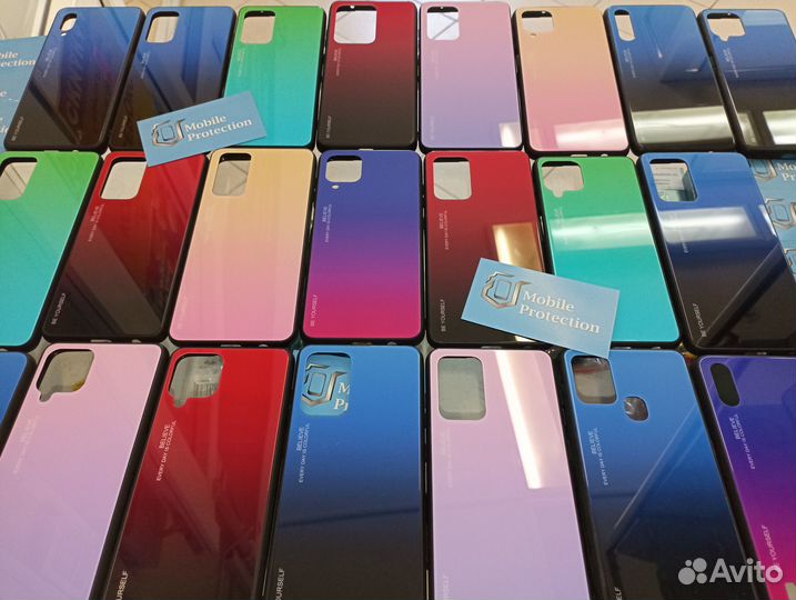Чехлы со стеклом для Samsung Galaxy и др
