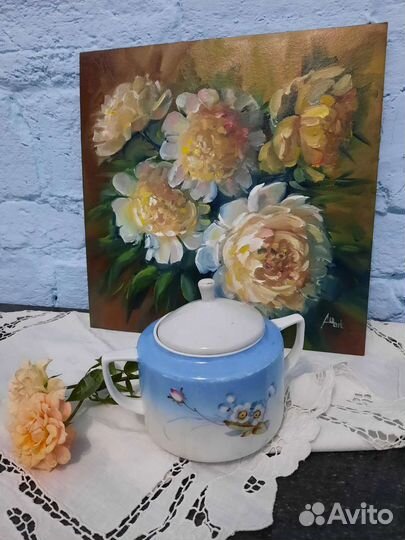 Сахарница старинная фарфор Гарднер Кузнецов