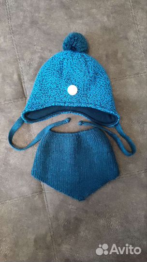 Шапка детская зимняя 44-46 с манишкой