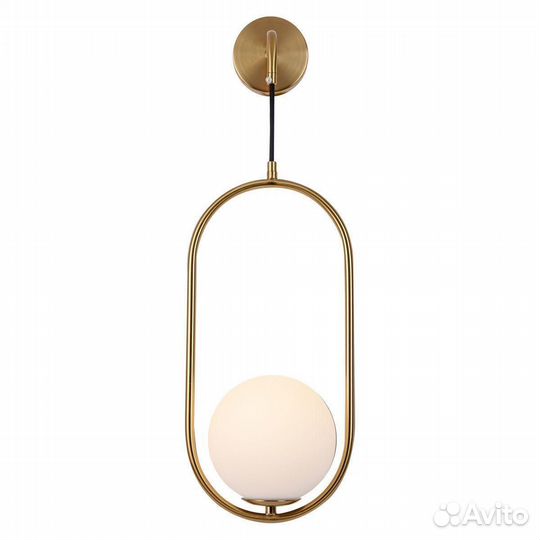 Бра настенный металлический со стеклом на кухню