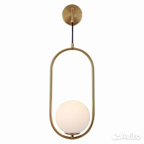 Бра настенный металлический со стеклом на кухню