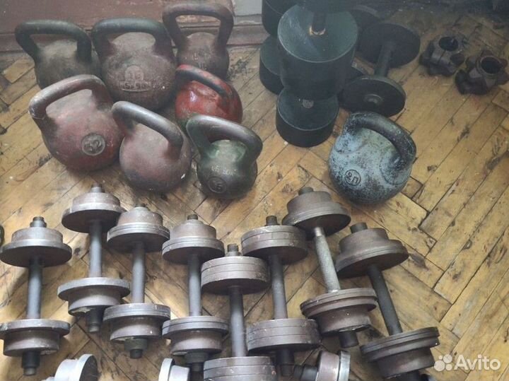 Гантели, гири, грифы, блины