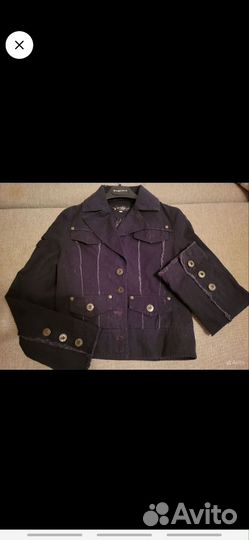 Куртка с подкл чёрная джинс нов S-M, роз пенка XS