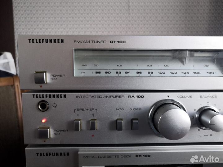 Кассетная дека telefunken rc 100,ra100,rt100