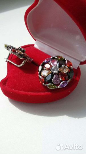 Серьги и кольцо. Серебро