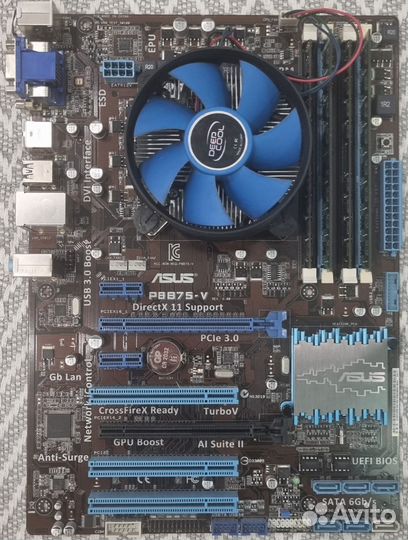 Связка CPU i5-2500k Asus P8B75-V, озу 12gb+ кулер