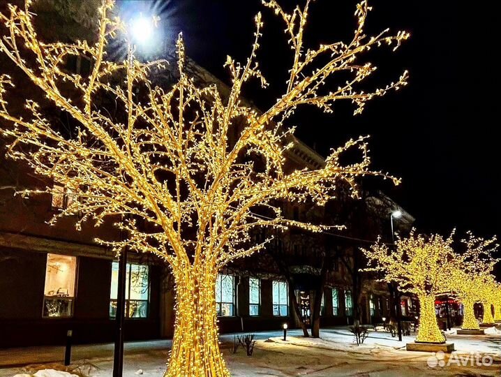 Светодиодные фигуры снеговик