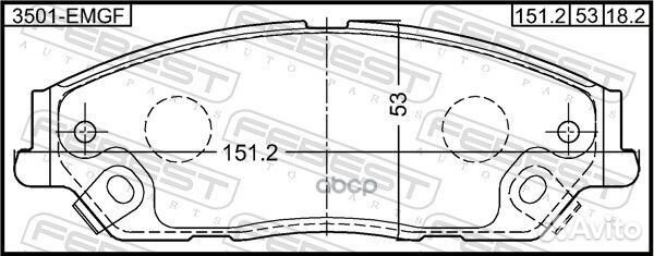 3501-emgf колодки тормозные передние Geely Emg