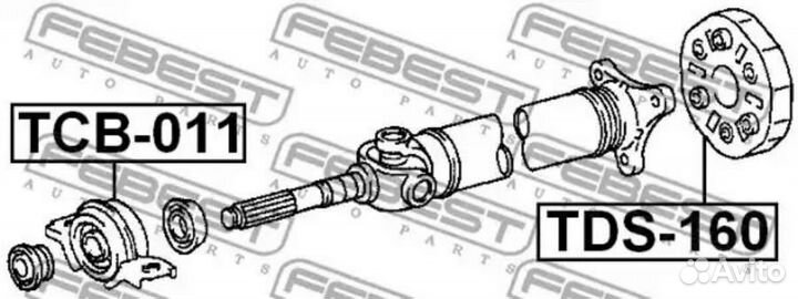 Febest TCB-011 Подшипник опоры карданного вала