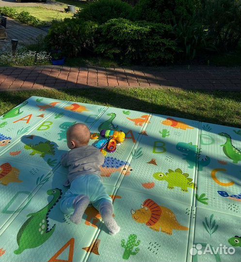 Детский коврик для ползания новый (заводской брак)