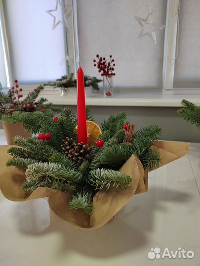 Новогодние украшения из нобилиса