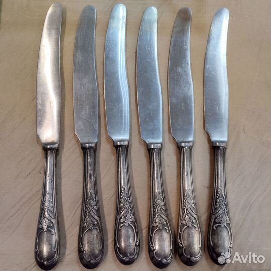 Набор ножей Дубок, Киев (6 штук) Мельхиор бронь