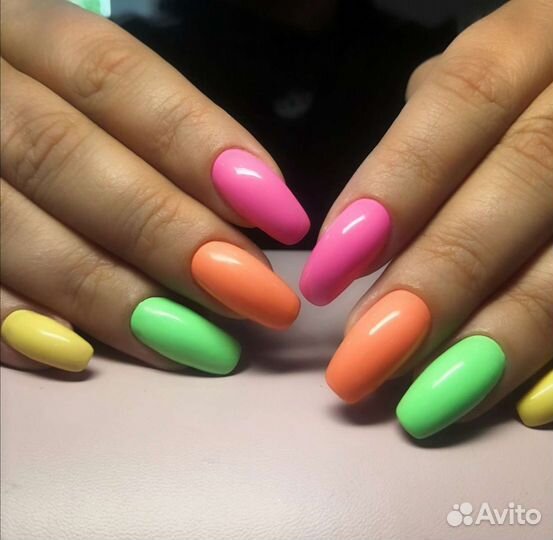 Маникюр коррекция ногтей наращивание гель лак