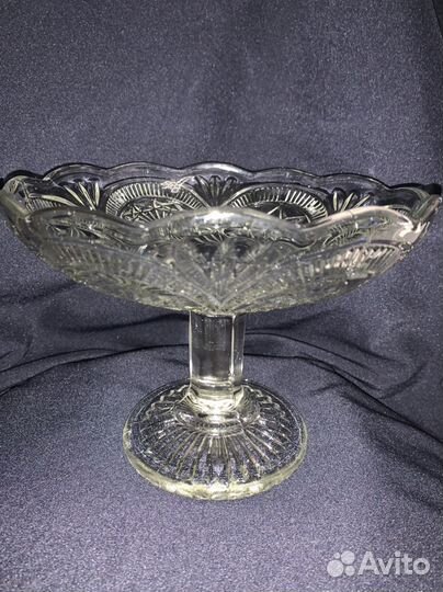 Ваза для фруктов хрусталь СССР