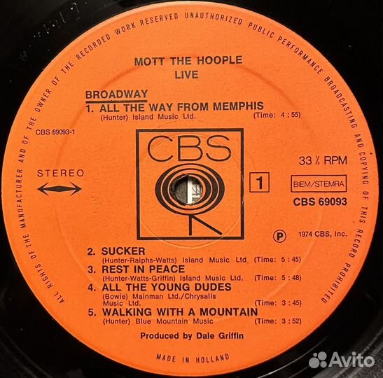 Mott The Hoople – Live (Голландия 1974г.)