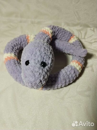 Вязанная змея, игрушка, ручная работа