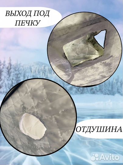 Зимняя палатка куб 300х300х210 3-х слойная