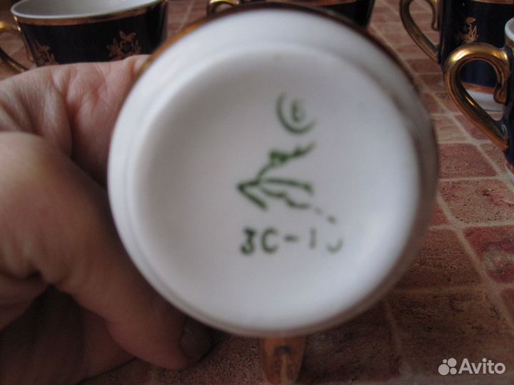 Сервиз кофейный. фарфор. Кобальт