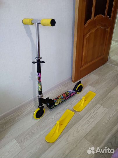 Самокат снегокат 2 в 1