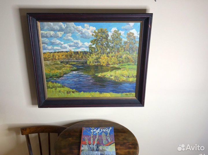 Картина А.Ф. Дубов «Осень на р. Осуга» 1998 г