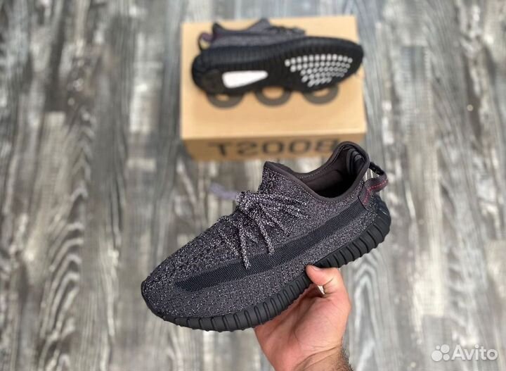 Adidas Yeezy Boost 350 Черные рефлектив