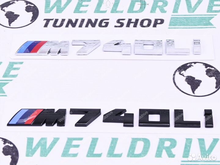 Шильд BMW M740Li черный серебристый