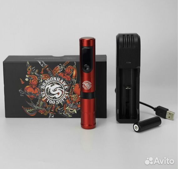 Тату машинка Dragonhawk Wireless Pen / X4 (Red)