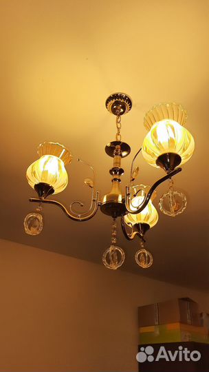 Люстра потолочная подвесная бу