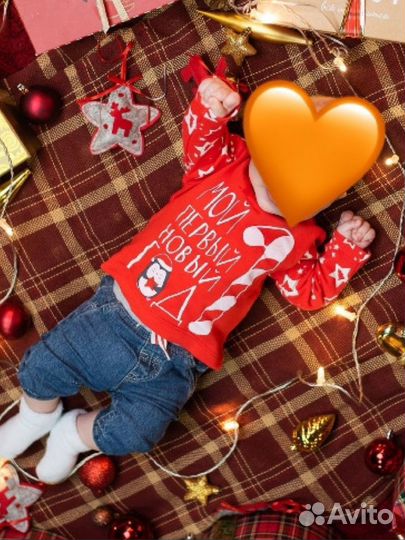 Джемпер кофта новогодняя 62-68