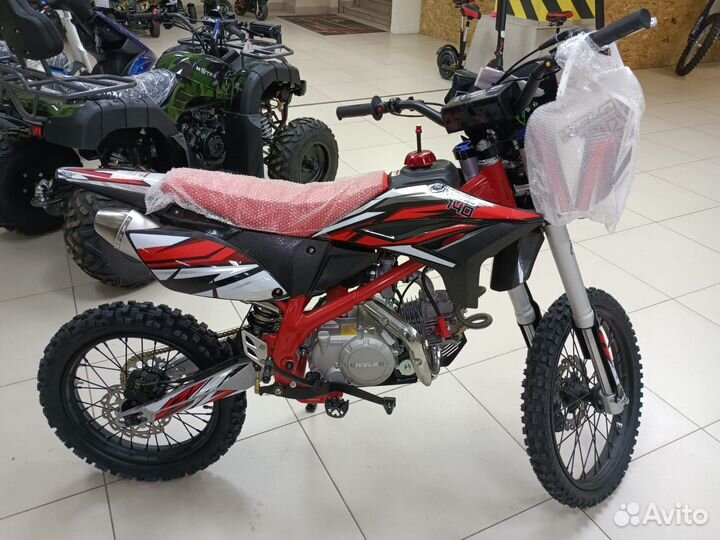 Питбайк Wels RT 140 17\14 красный синий