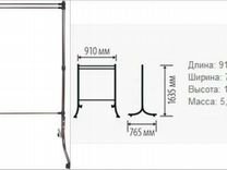 Вешалка напольная cr465 на колесах 2 перекладины