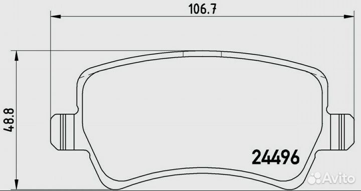 Тормозные колодки задние комплект brembo p86021