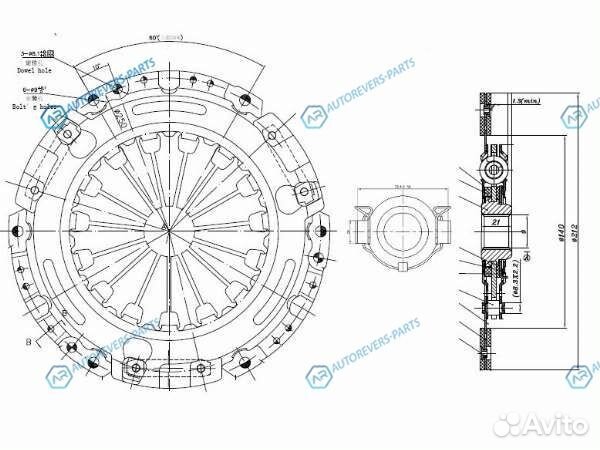 ST-WTY0150 Комплект сцепления toyota auriscorolla