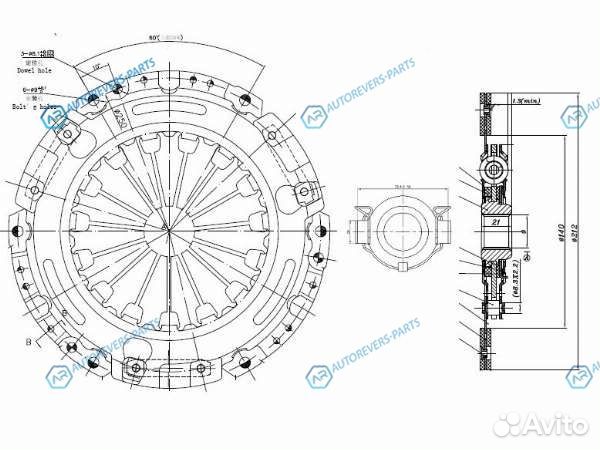 ST-WTY0150 Комплект сцепления toyota auriscorolla