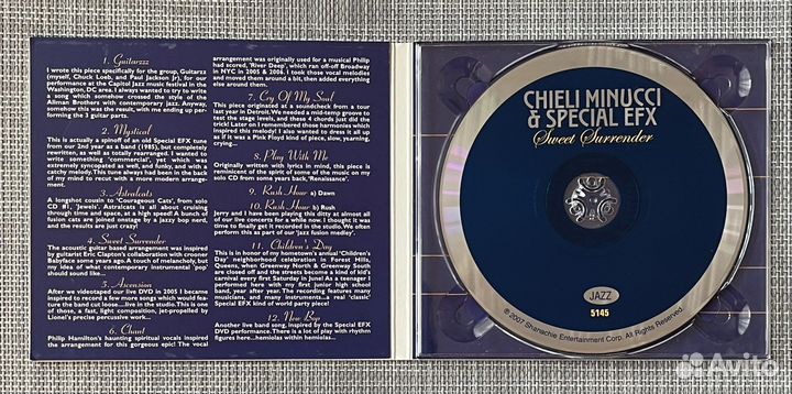 Chielli Minucci&Special EFX-Sweet Surrender CD USA