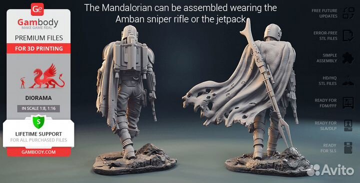 STL модель Мандалорца (Мандалорец / Mandalorian)