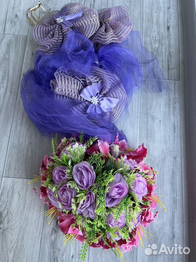 Свадебные украшения на машину