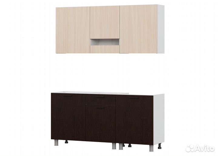 Кухонный гарнитур Розалия без столешницы 1,7 м