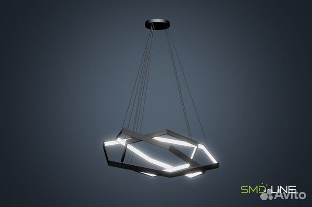 Светодиодная люстра в форме 3-х Шестигранников