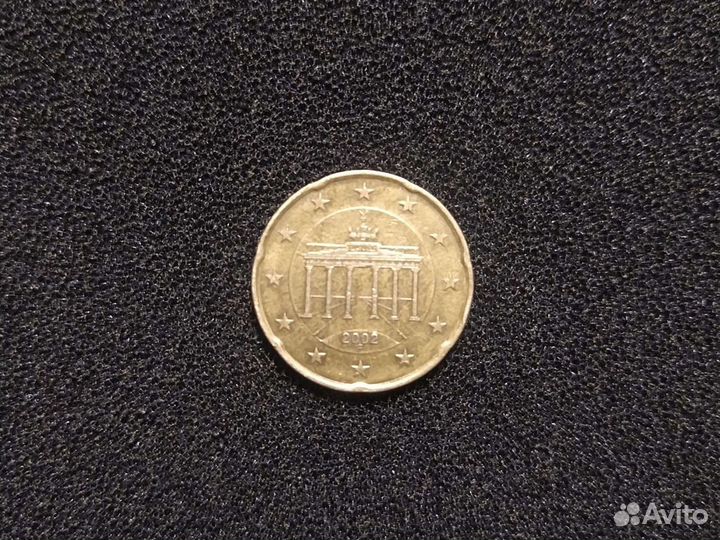 Евро цент Германия номинал 20