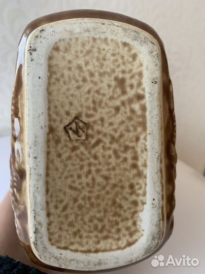 Керамический винтажный кувшин СССР с крышкой