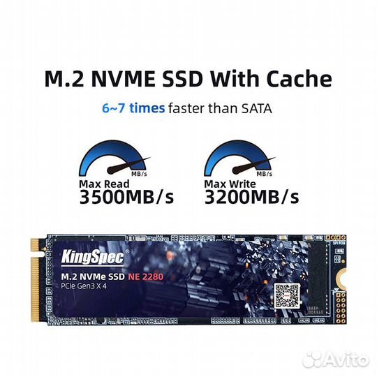 SSD m2 nvme 512 GB Kingspec новые
