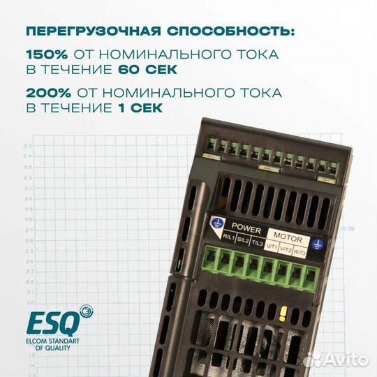 Частотный преобразователь ESQ-A500 2.2 кВт 380В