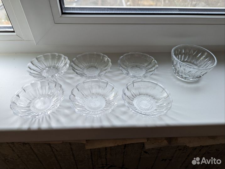 Хрустальные соусницы розетки для варенья