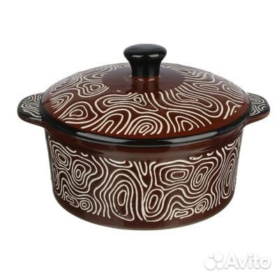 Горшочек с крышкой для запекания в Тандыре 480 ml