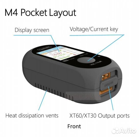 Зарядное устройство ToolkitRC M4 Pocket 80Вт 1s-4s