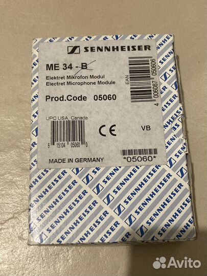 Микрофонный капсуль, Sennheiser ME 34 B