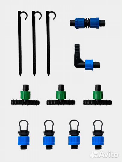 Набор капельного полива для теплиц, Премиум